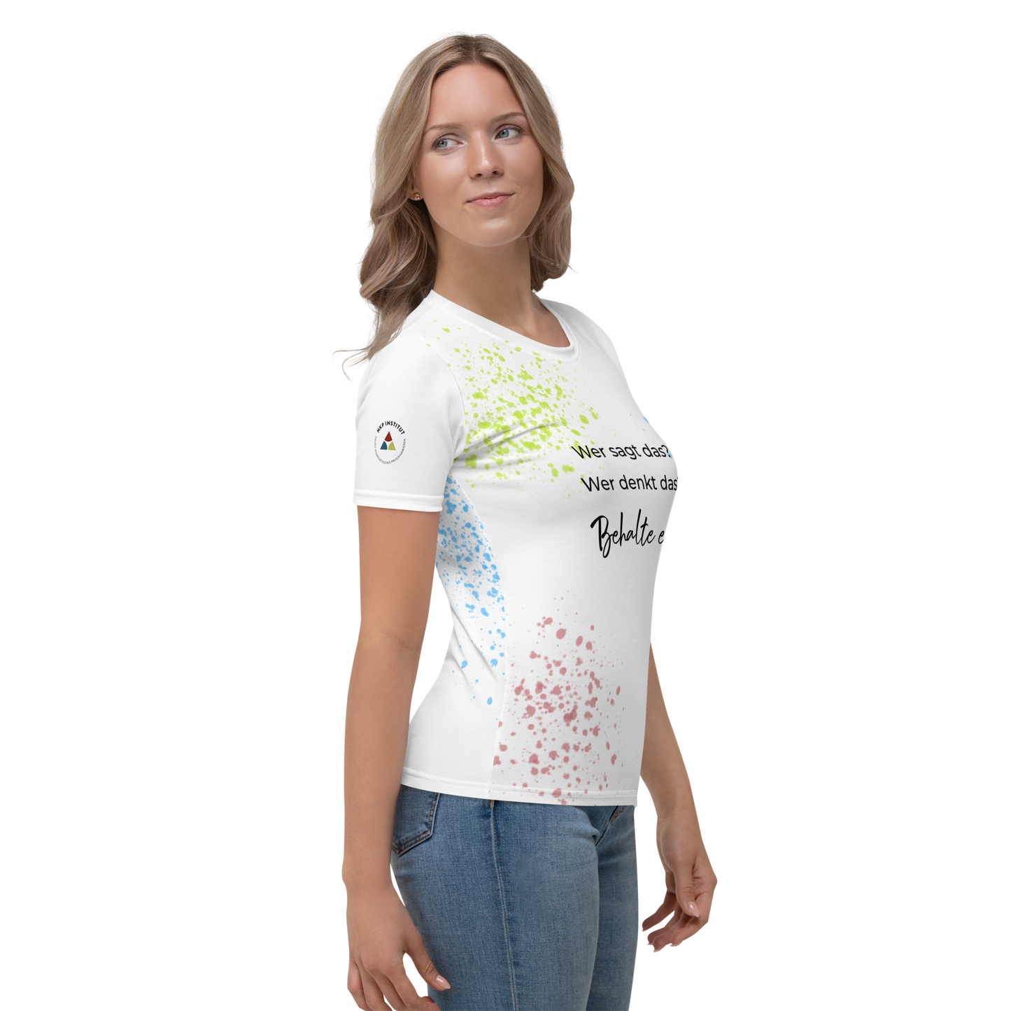 Damen-T-Shirt - Klecks - Wer sagt das?