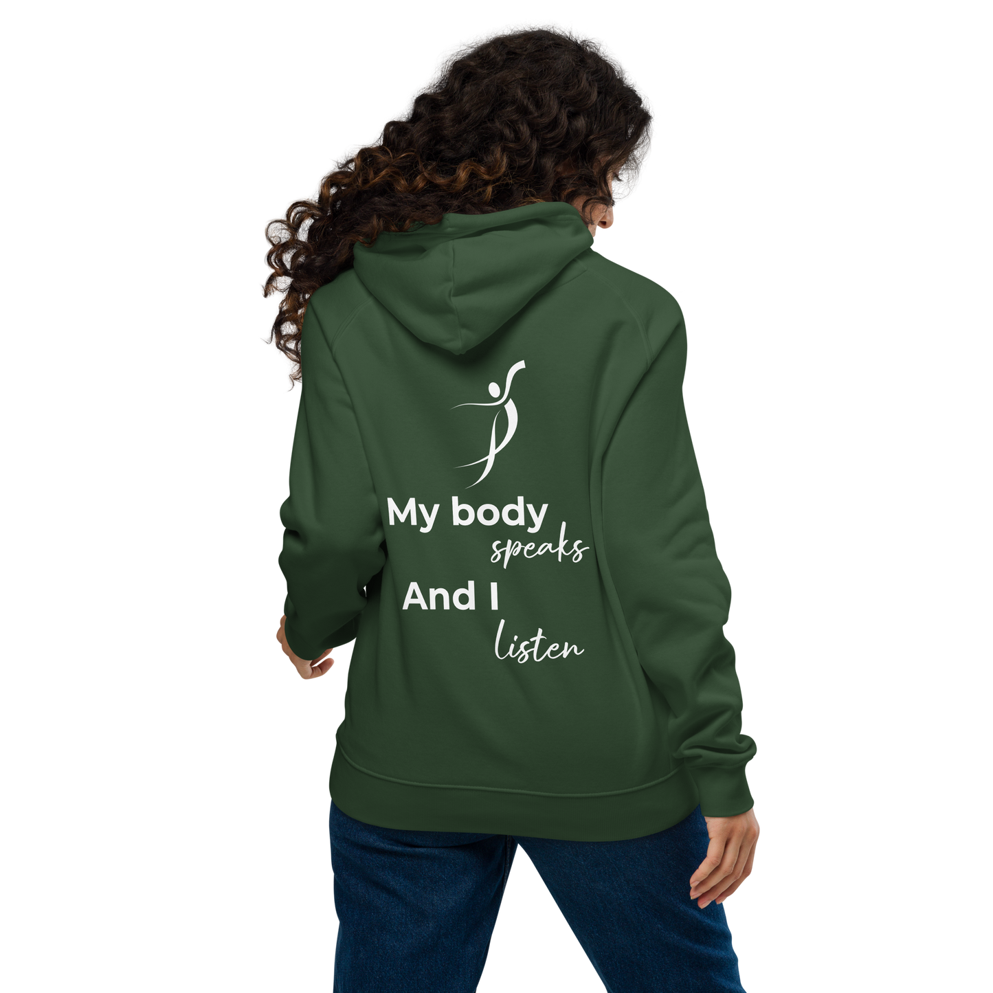 Unisex eco raglan hoodie - My body speaks