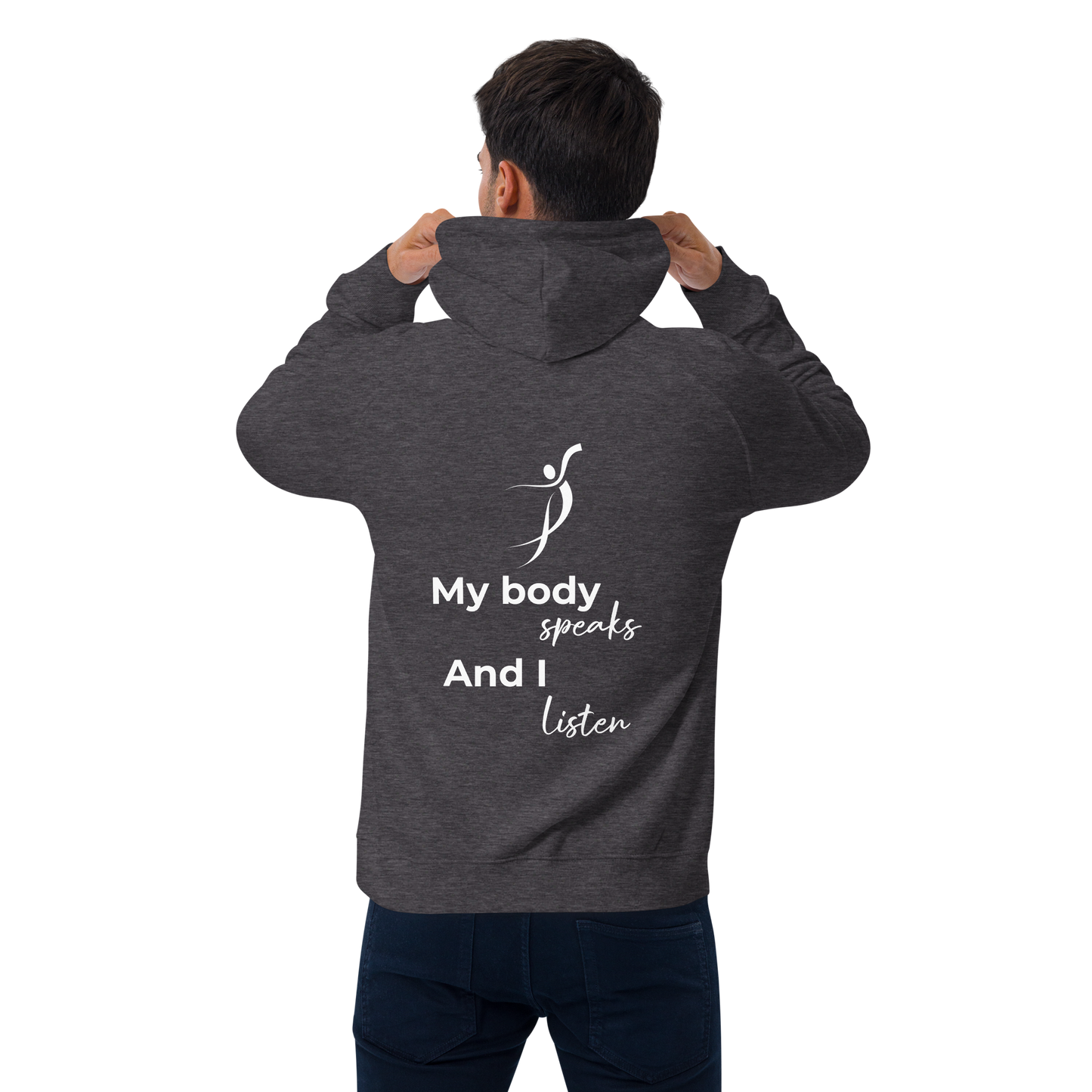 Unisex eco raglan hoodie - My body speaks