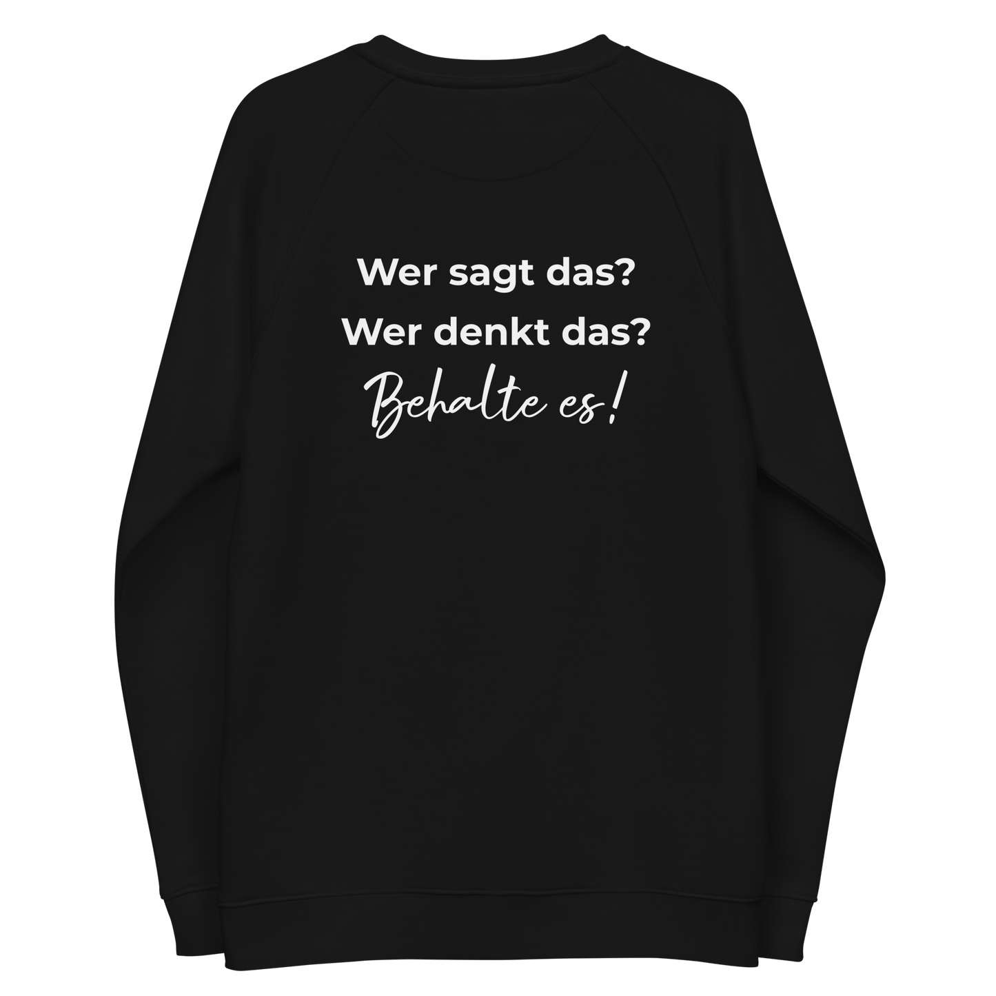 Unisex Bio-Raglan-Pullover - NKP Welt - mit Bestickung vorne