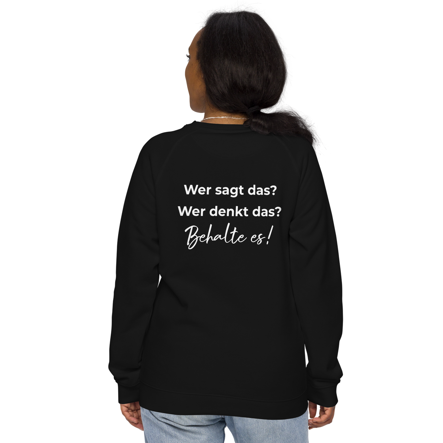 Unisex Bio-Raglan-Pullover - NKP Welt - mit Bestickung vorne