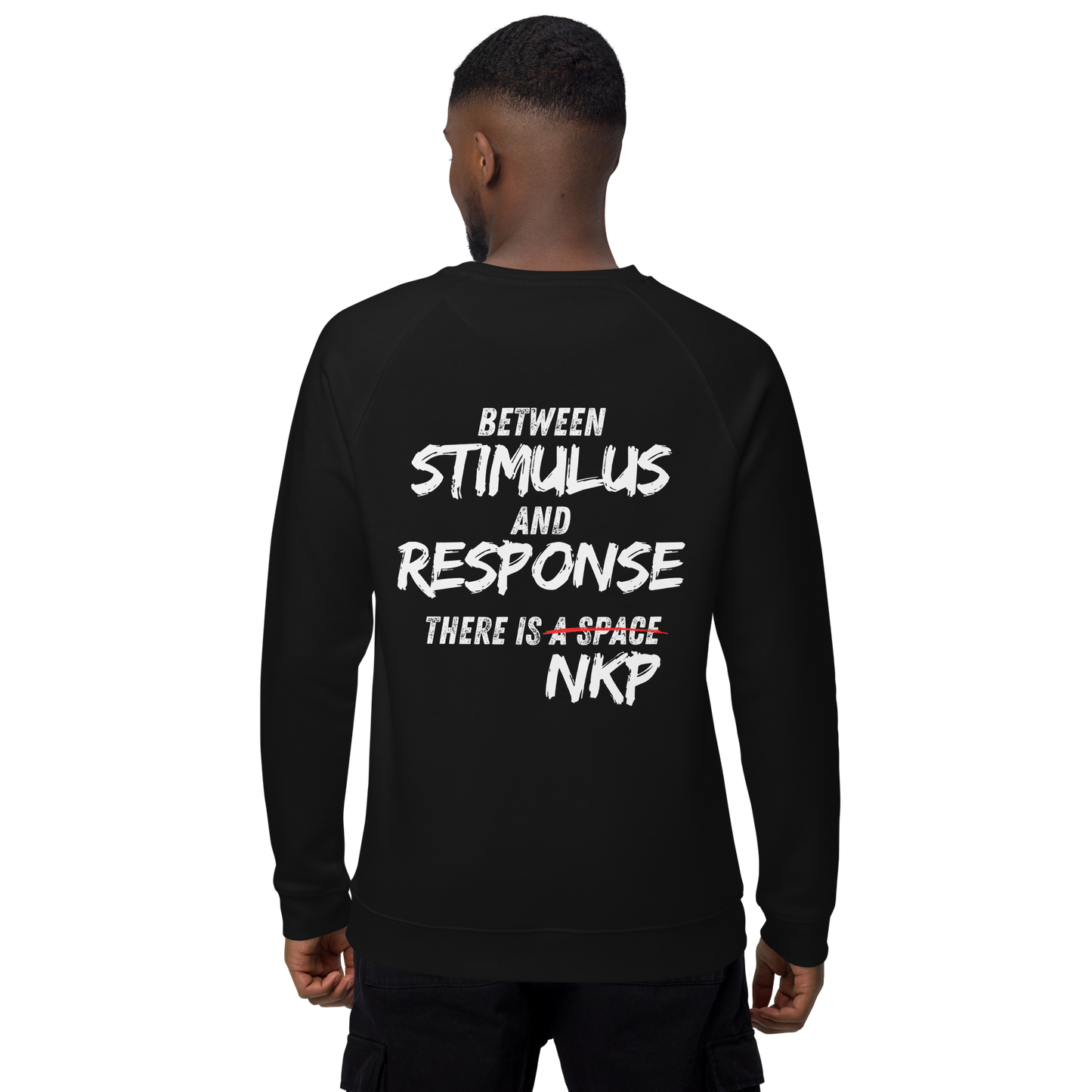 Unisex organic raglan sweatshirt - Stimulus & Response