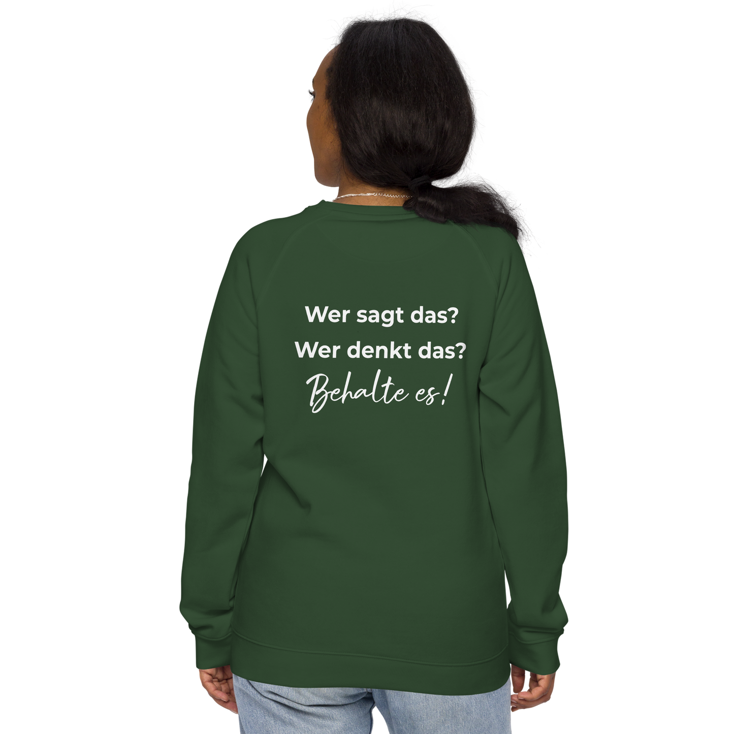 Unisex Bio-Raglan-Pullover - NKP Welt - mit Bestickung vorne