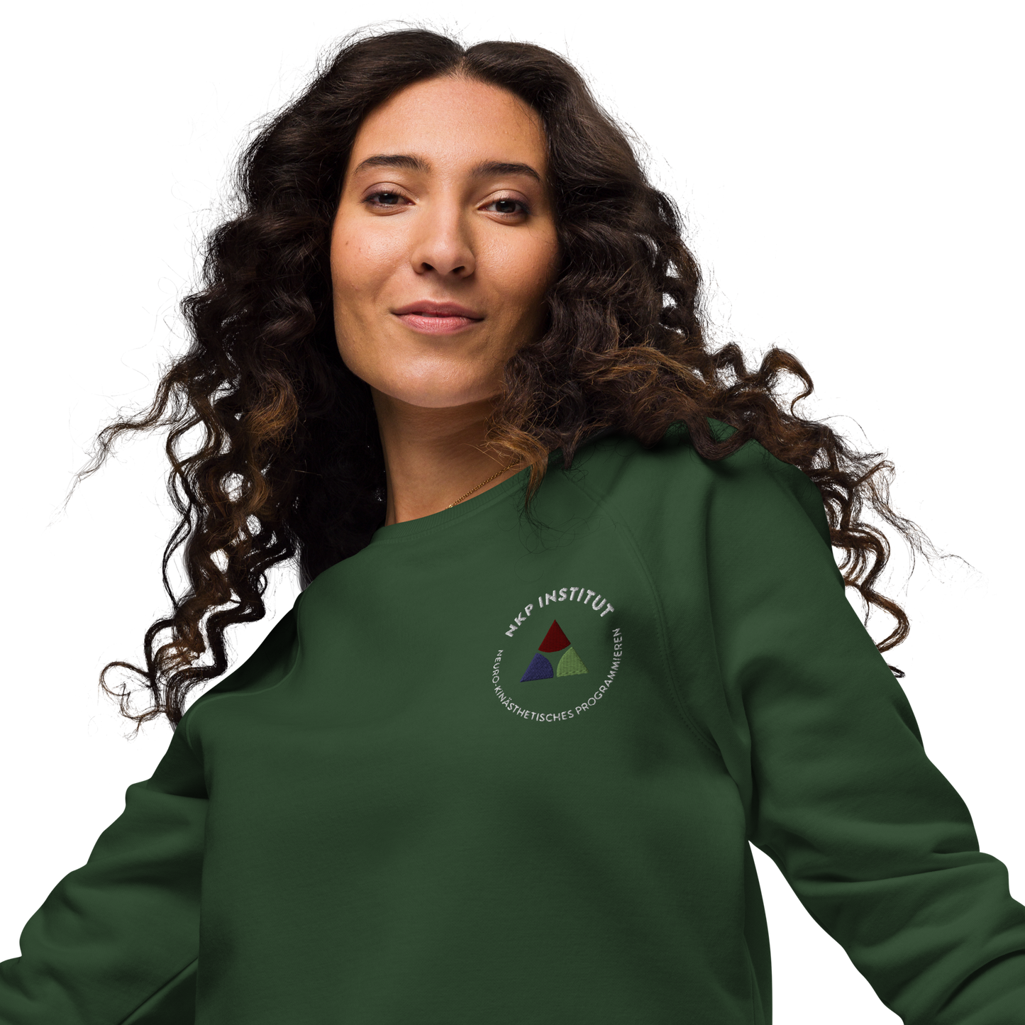 Unisex organic raglan sweatshirt - My body speaks