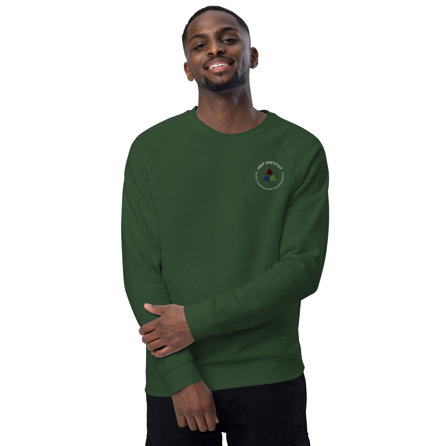 Unisex organic raglan sweatshirt - My body speaks