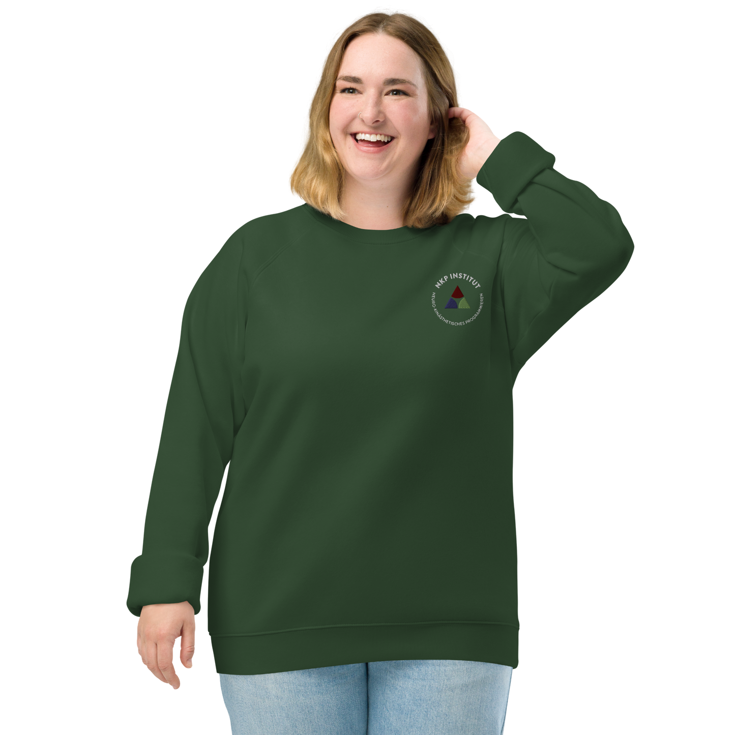 Unisex organic raglan sweatshirt - Stimulus & Response