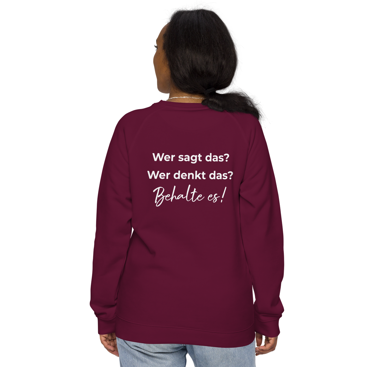 Unisex Bio-Raglan-Pullover - NKP Welt - mit Bestickung vorne