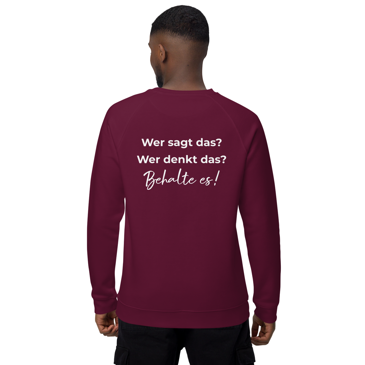 Unisex Bio-Raglan-Pullover - NKP Welt - mit Bestickung vorne