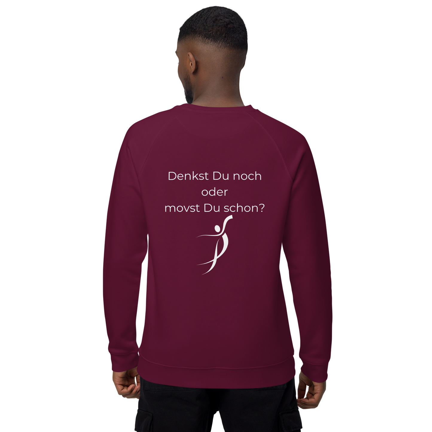 Unisex Bio-Raglan-Pullover - Moven - mit Bestickung vorne