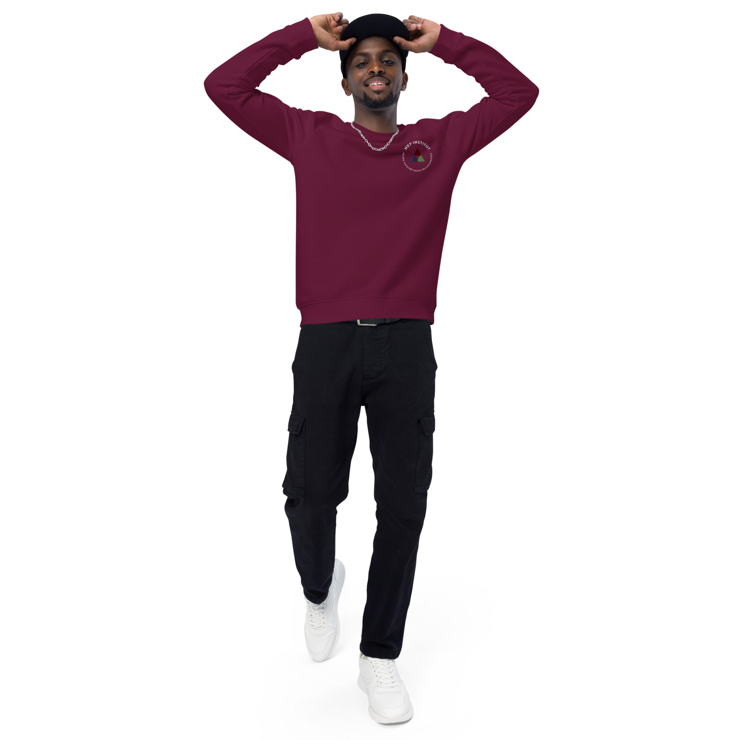 Unisex organic raglan sweatshirt - Stimulus & Response