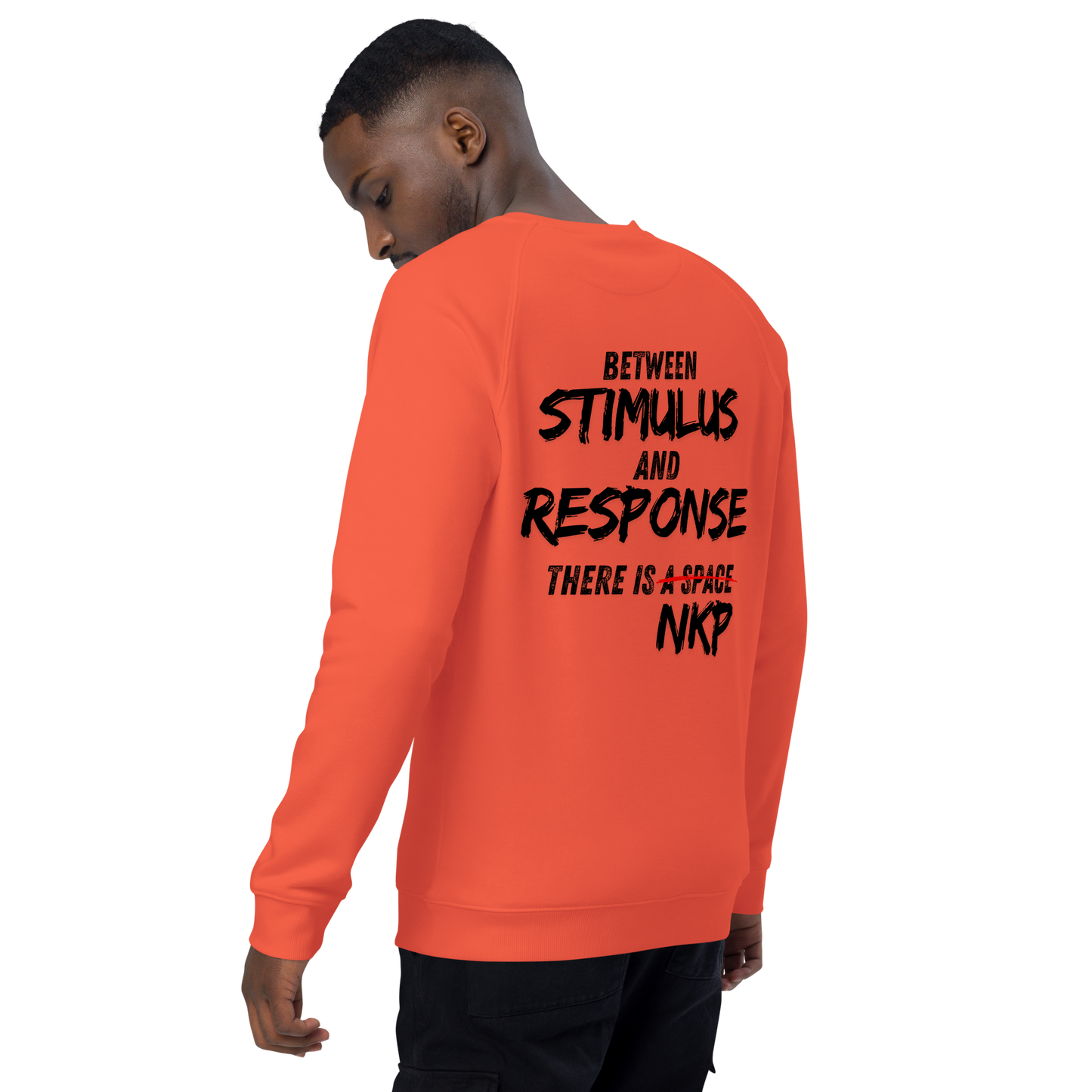 Unisex organic raglan sweatshirt - Stimulus & Response