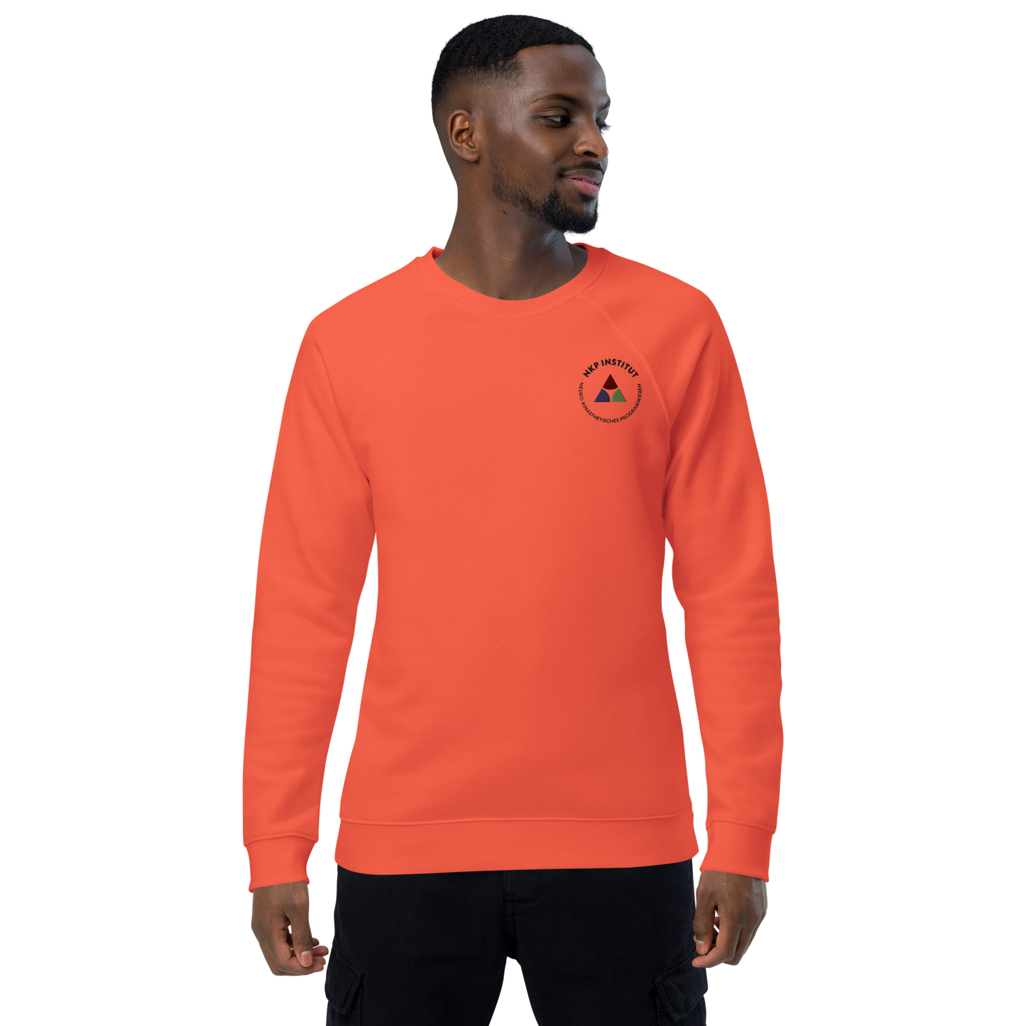 Unisex organic raglan sweatshirt - My body speaks