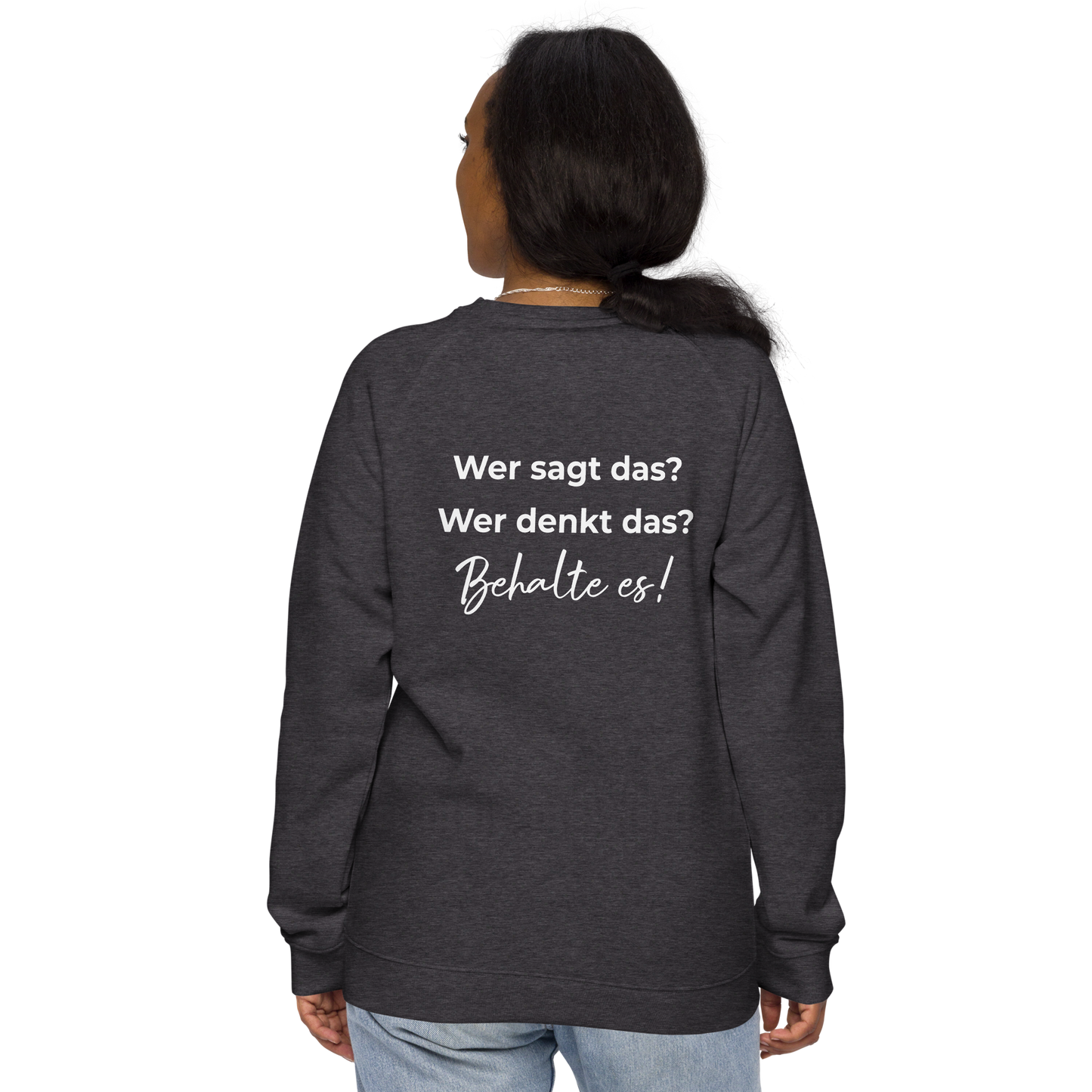 Unisex Bio-Raglan-Pullover - NKP Welt - mit Bestickung vorne
