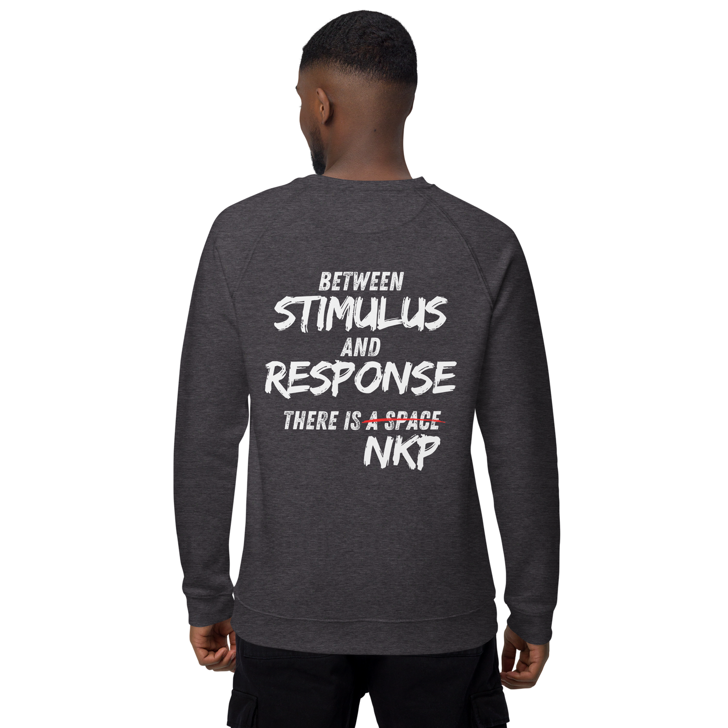 Unisex organic raglan sweatshirt - Stimulus & Response