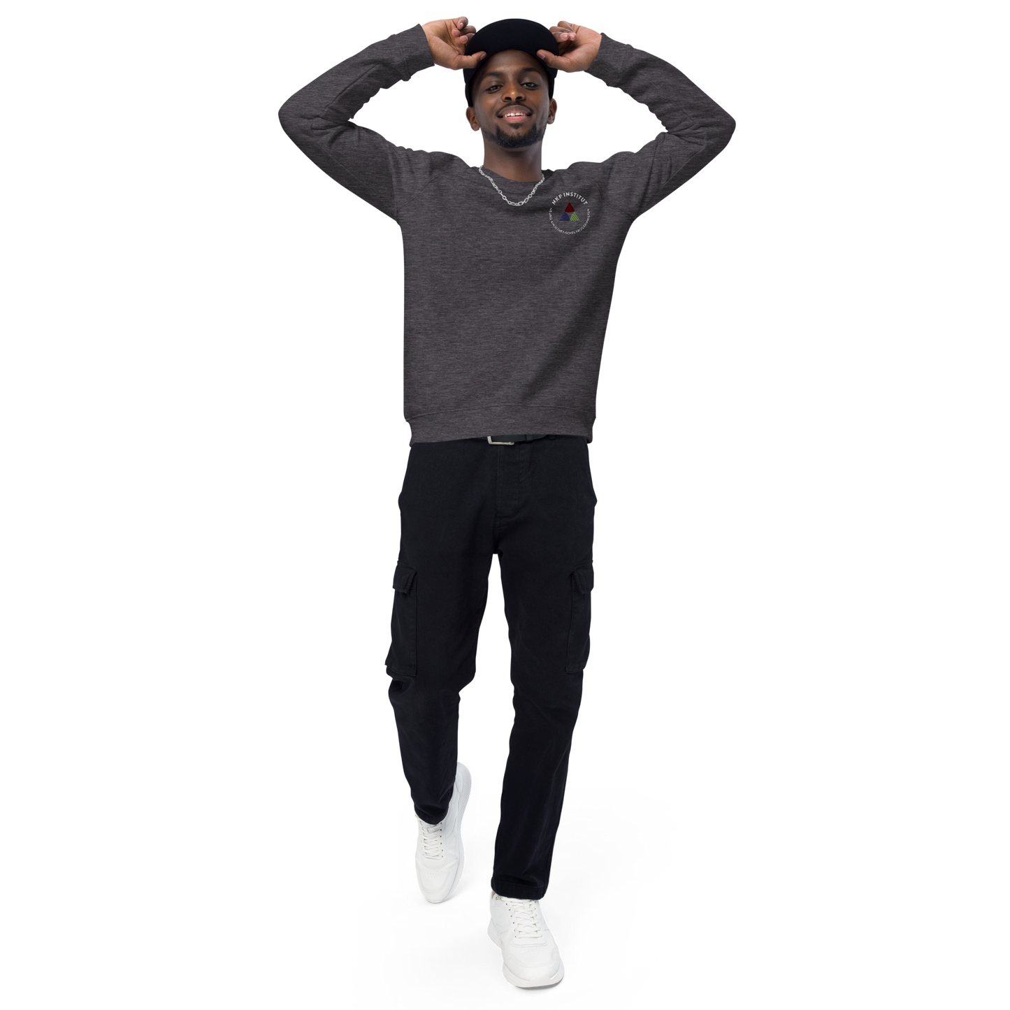 Unisex organic raglan sweatshirt - Stimulus & Response