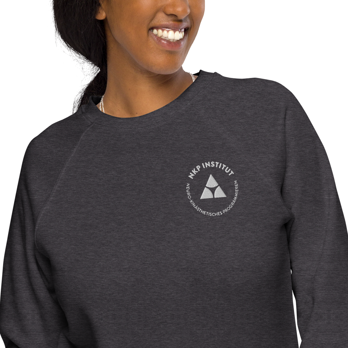 Unisex Bio-Raglan-Pullover - NKP Welt - mit Bestickung vorne