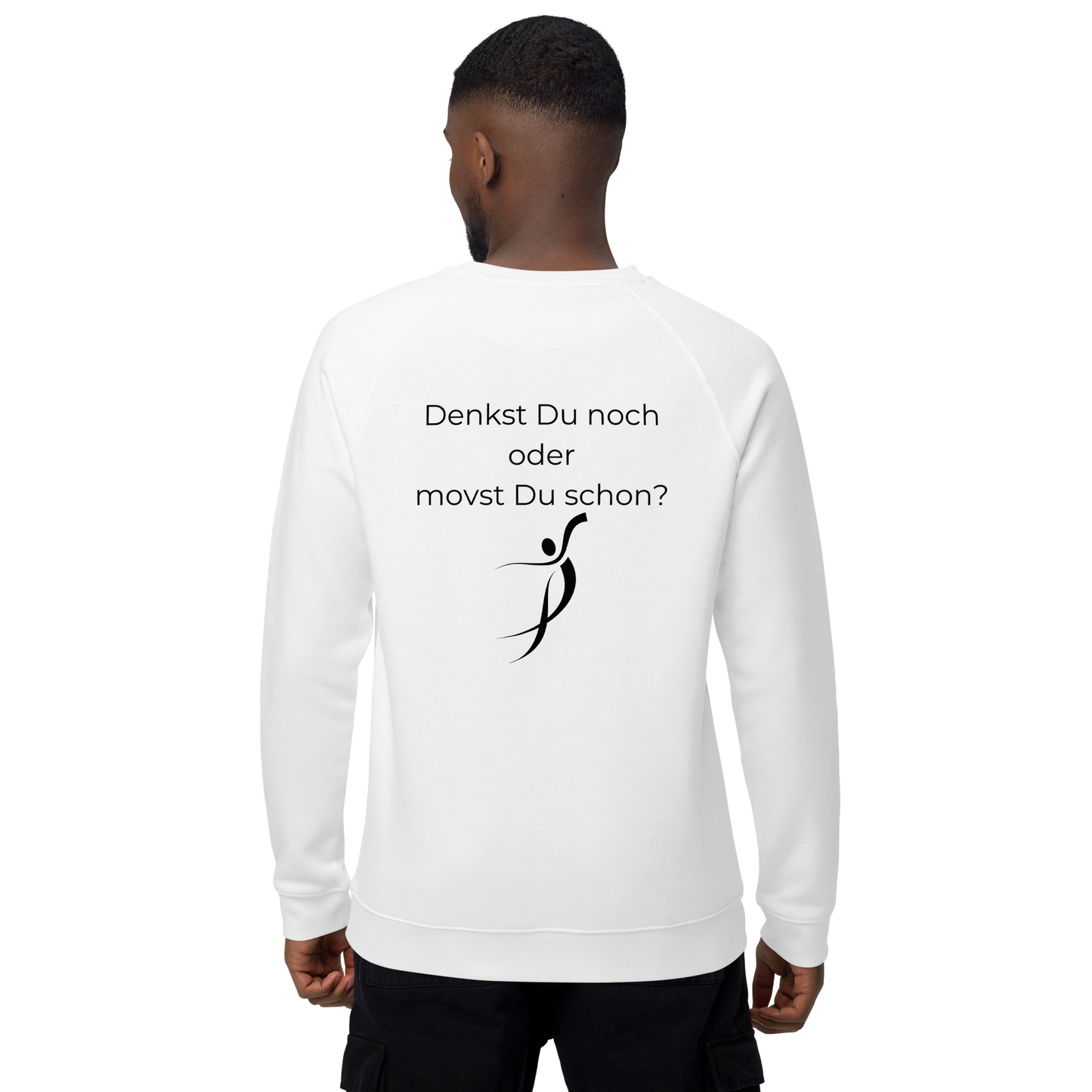 Unisex Bio-Raglan-Pullover - Moven - mit Bestickung vorne