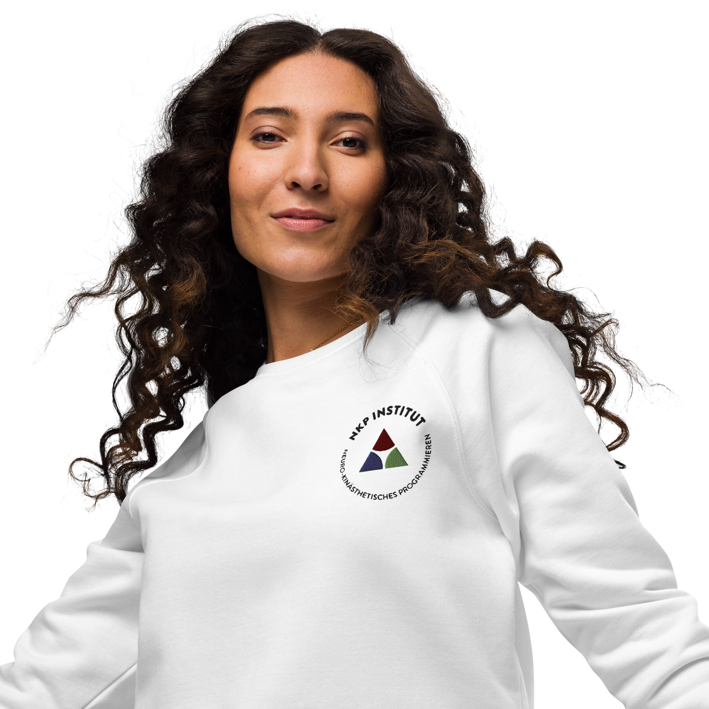 Unisex organic raglan sweatshirt - My body speaks