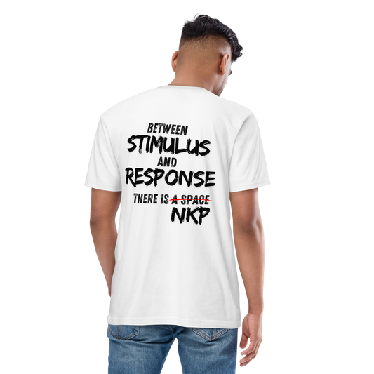 Men’s premium heavyweight tee - Stimulus & Response