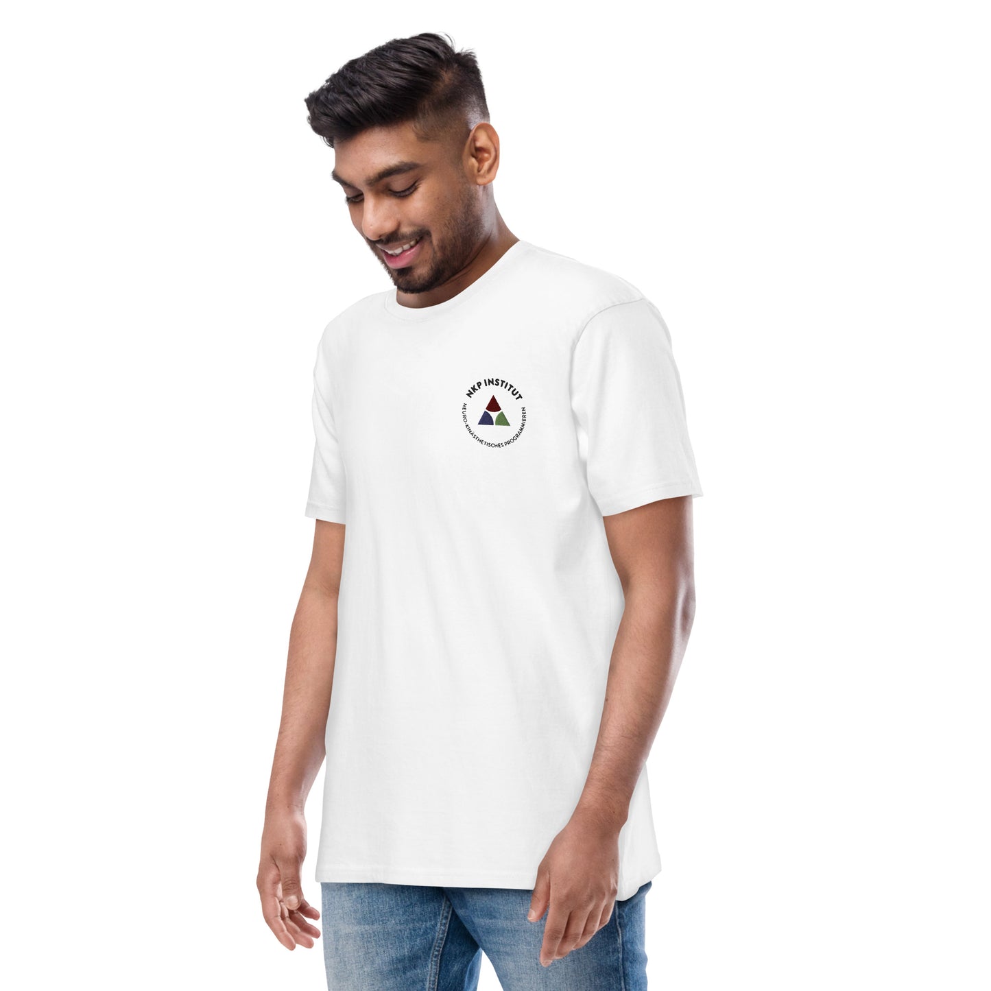 Premium T-Shirt für Herren - NKP Welt - mit Bestickung vorne