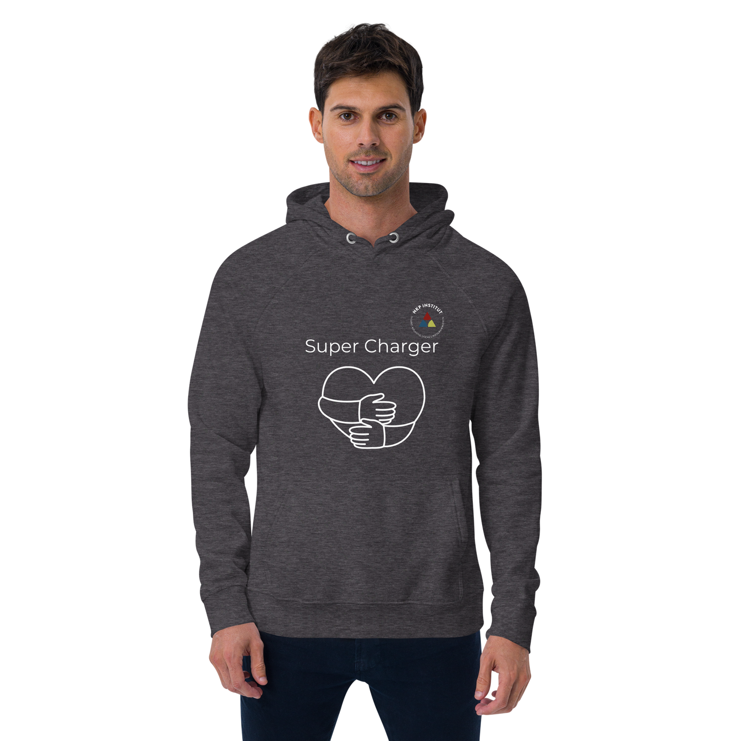 Unisex Bio-Raglan-Hoodie - SuperCharger - beidseitig bedruckt