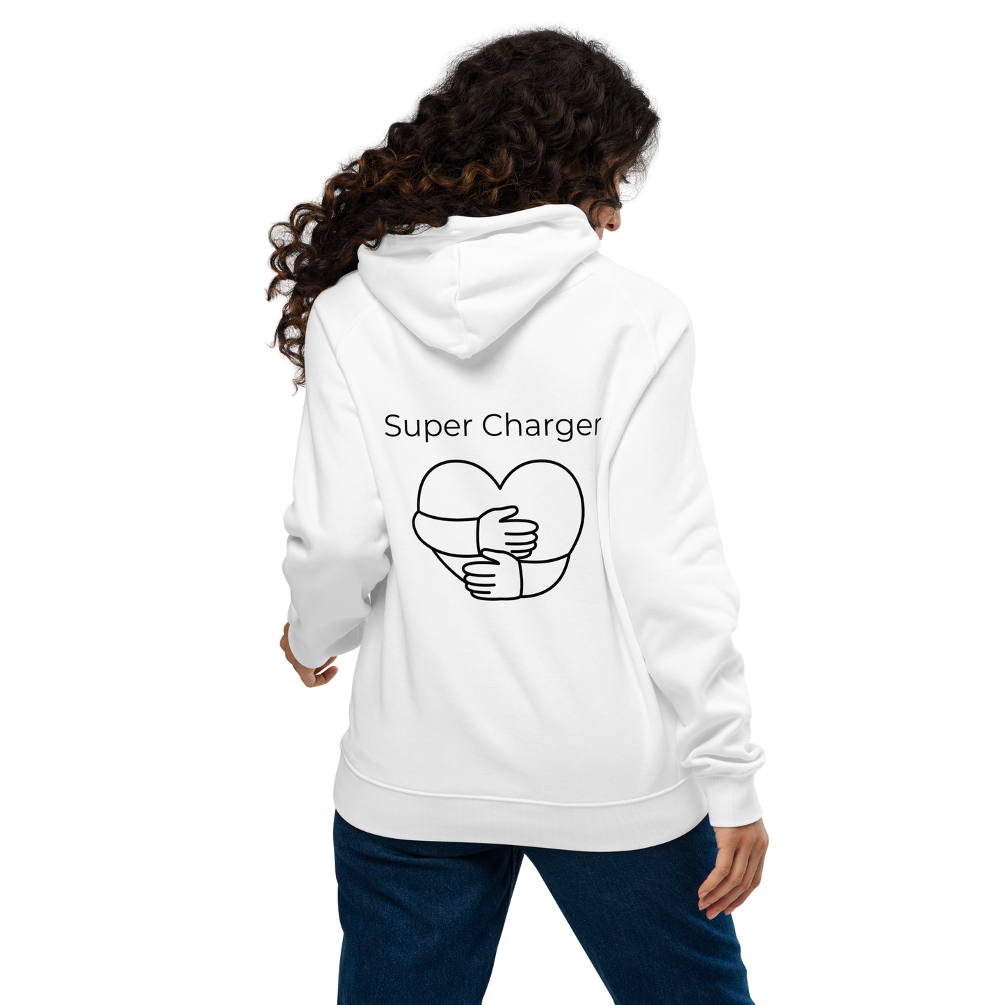 Unisex Bio-Raglan-Hoodie - Supercharger - beidseitig bedruckt