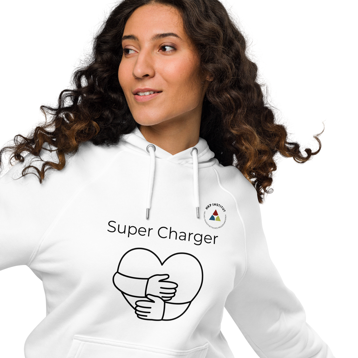 Unisex Bio-Raglan-Hoodie - Supercharger - beidseitig bedruckt