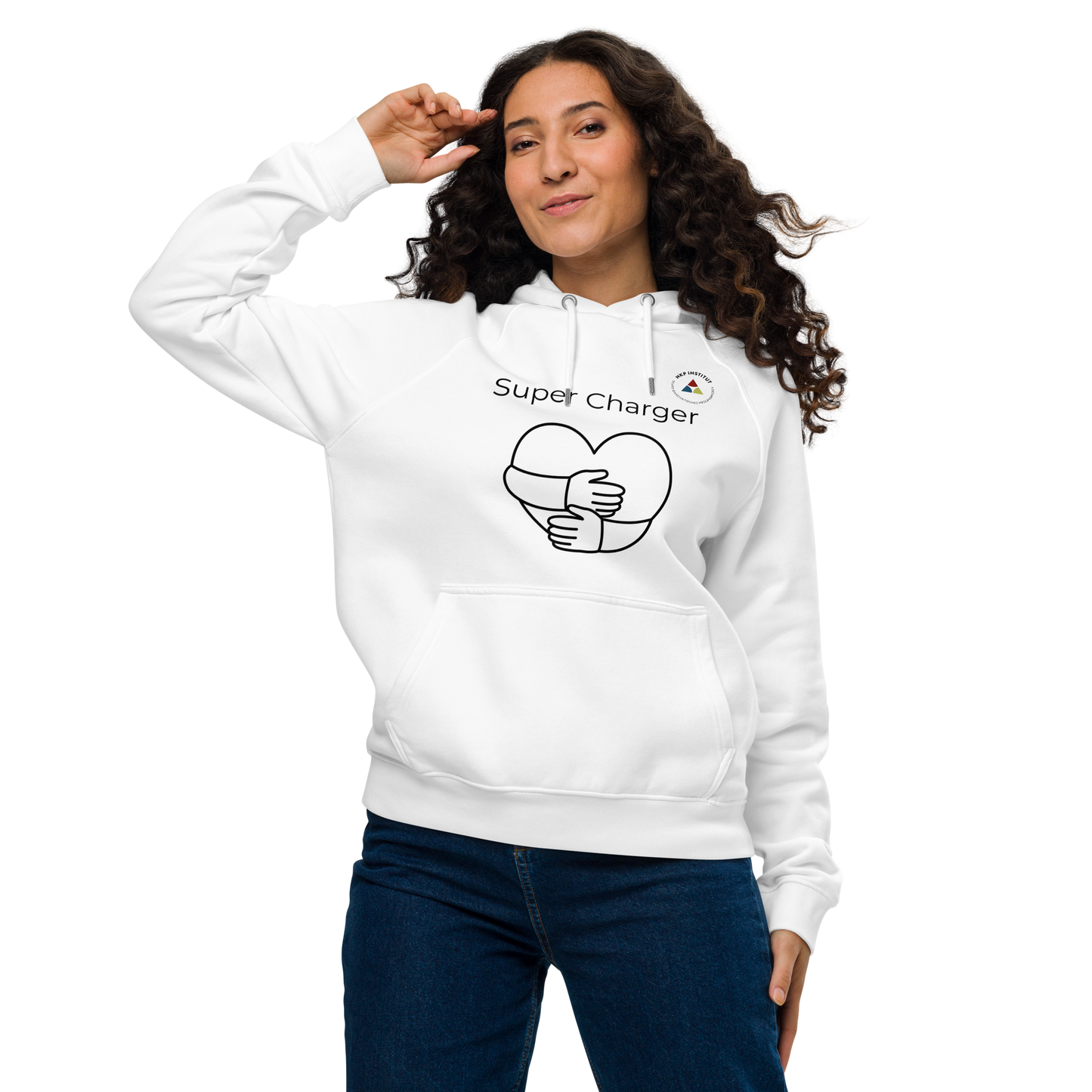 Unisex Bio-Raglan-Hoodie - Supercharger - beidseitig bedruckt