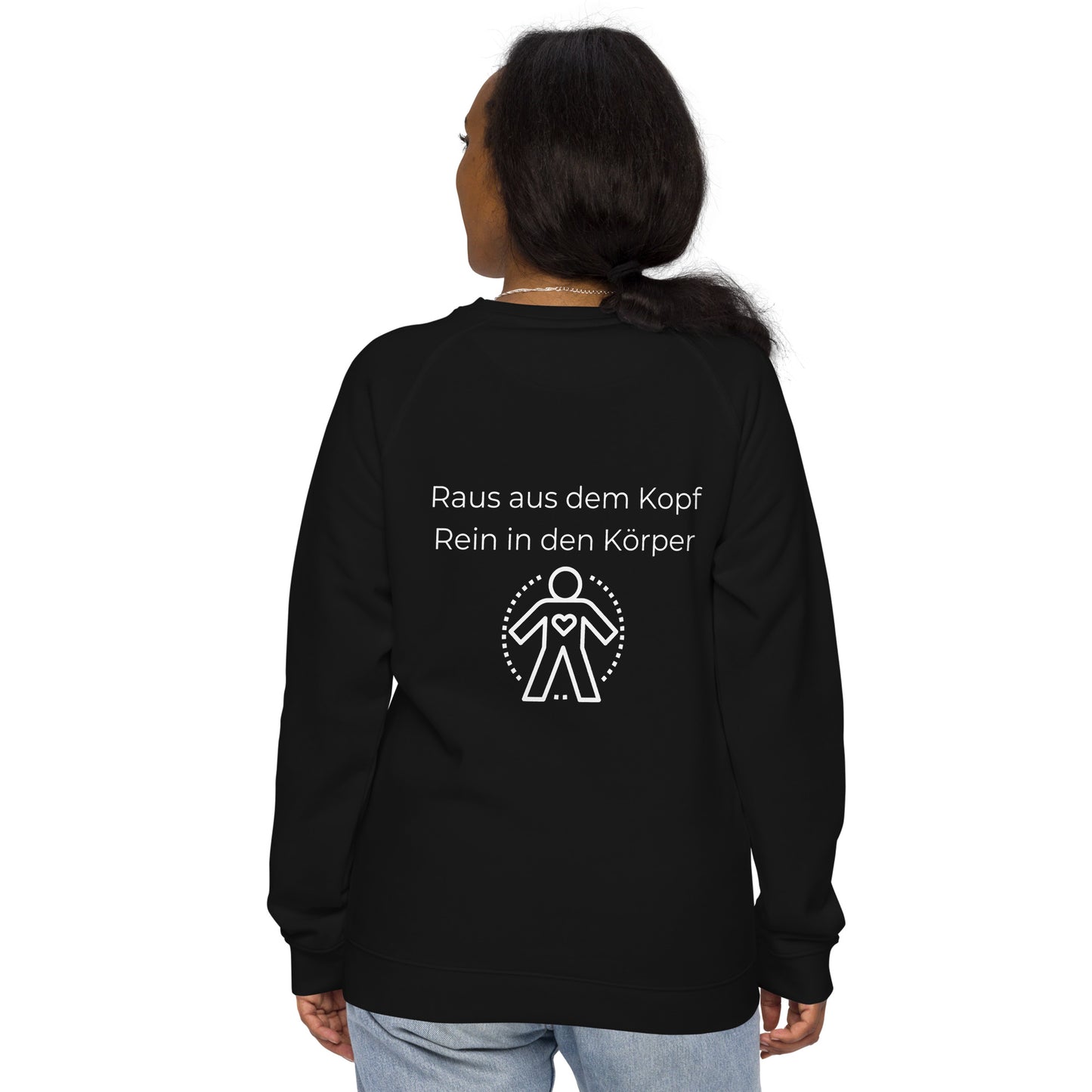 Unisex Bio-Raglan-Pullover - Raus aus dem Kopf