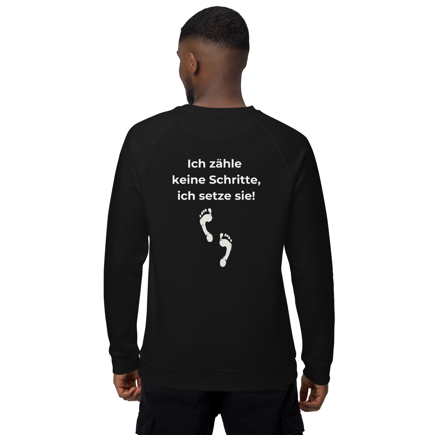 Unisex Bio-Raglan-Pullover - Schritte