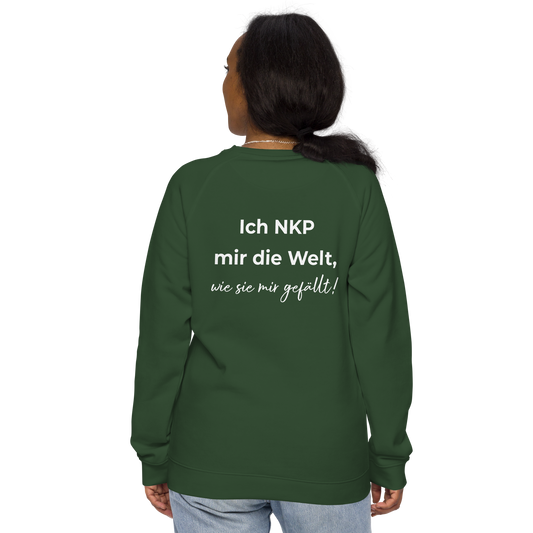 Unisex Bio-Raglan-Pullover - NKP Welt - mit Bestickung vorne