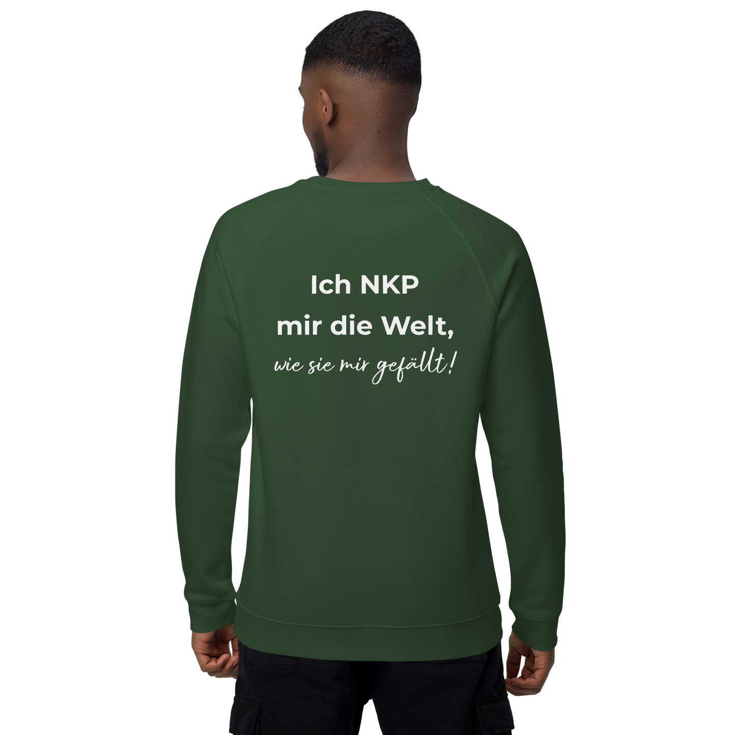 Unisex Bio-Raglan-Pullover - NKP Welt - mit Bestickung vorne