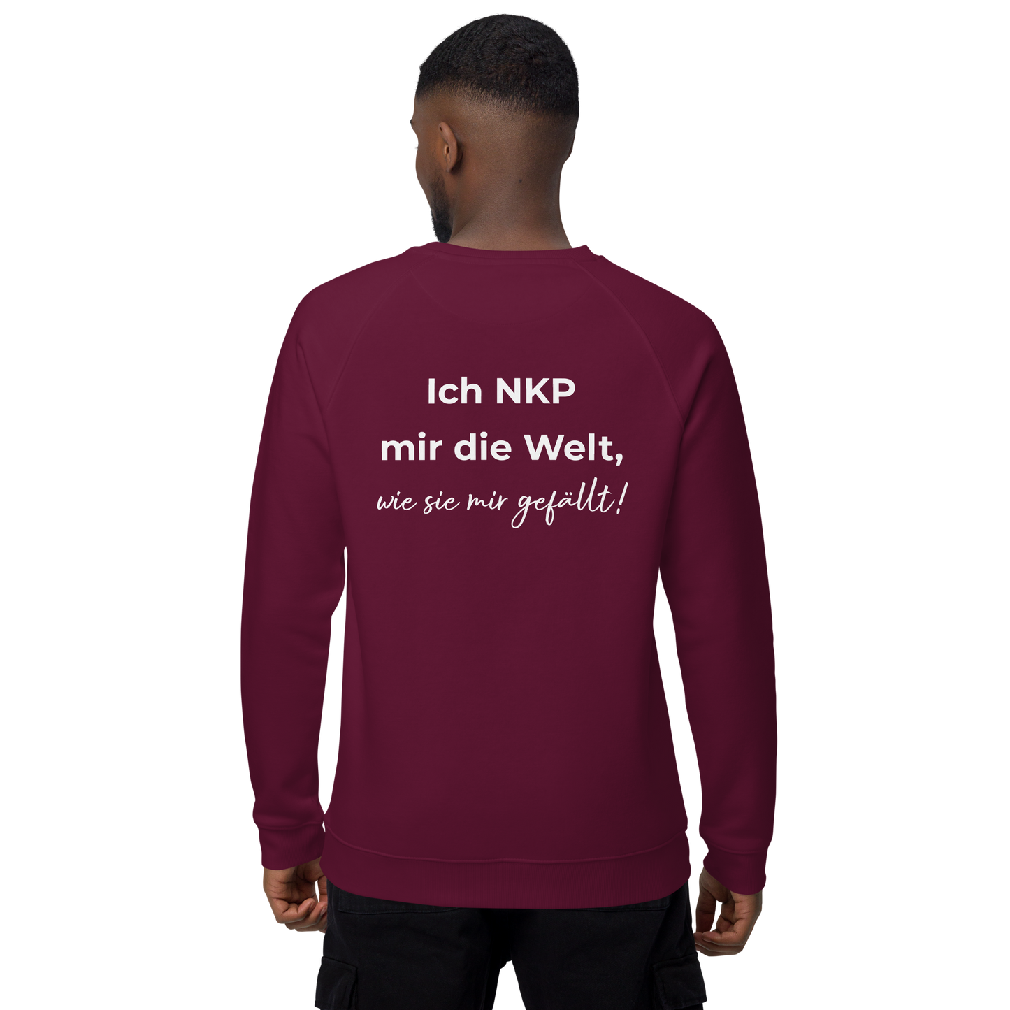 Unisex Bio-Raglan-Pullover - NKP Welt - mit Bestickung vorne