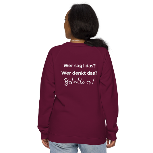 Unisex Bio-Raglan-Pullover - NKP Welt - mit Bestickung vorne