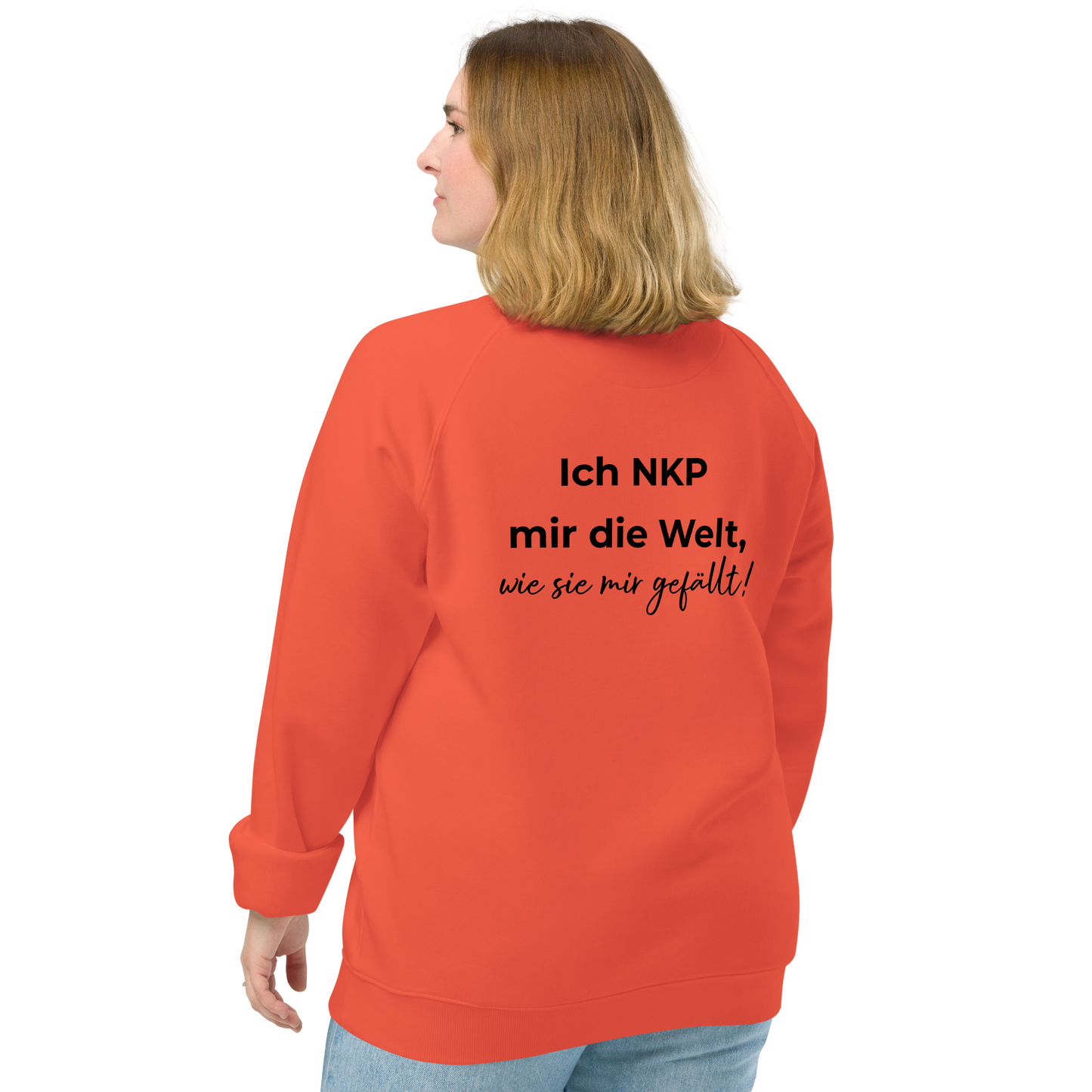 Unisex Bio-Raglan-Pullover - NKP Welt - mit Bestickung vorne