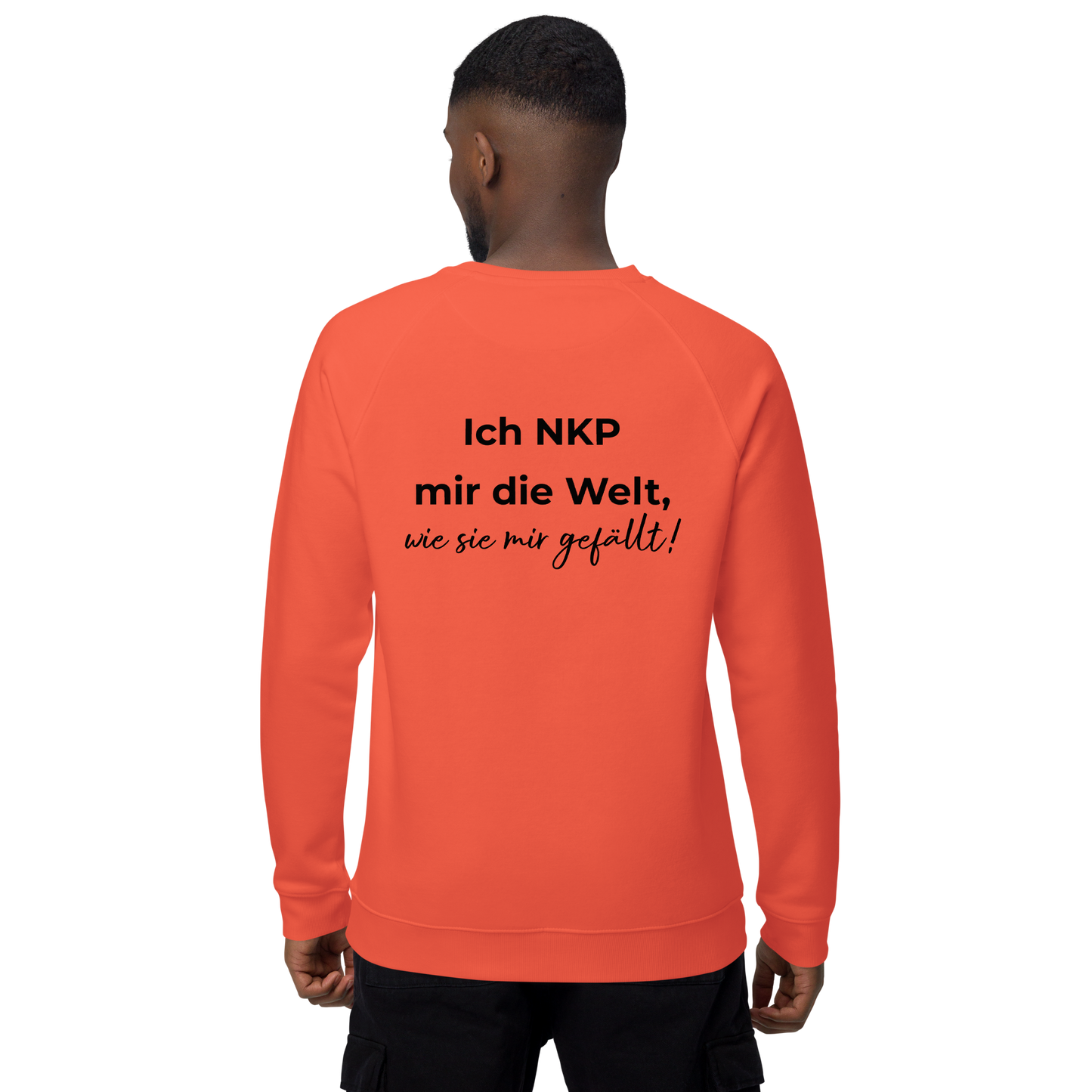 Unisex Bio-Raglan-Pullover - NKP Welt - mit Bestickung vorne