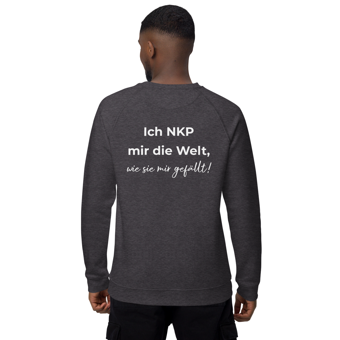 Unisex Bio-Raglan-Pullover - NKP Welt - mit Bestickung vorne