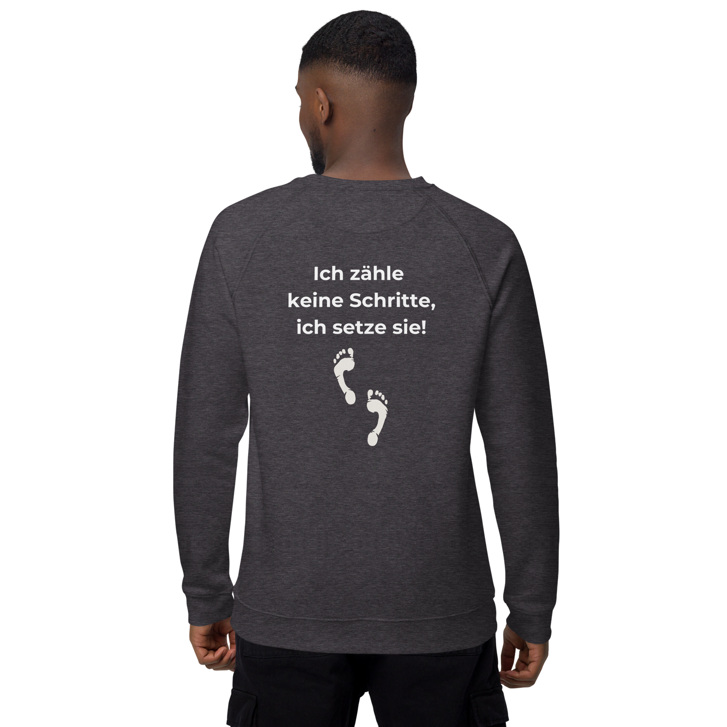 Unisex Bio-Raglan-Pullover - Schritte