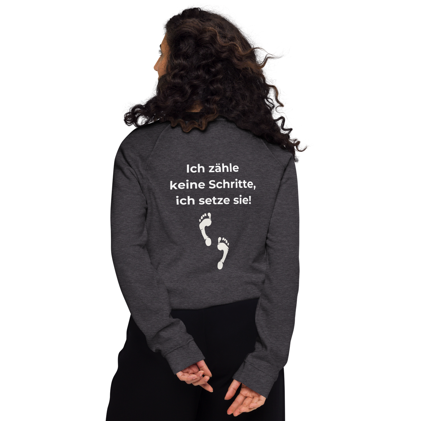 Unisex Bio-Raglan-Pullover - Schritte