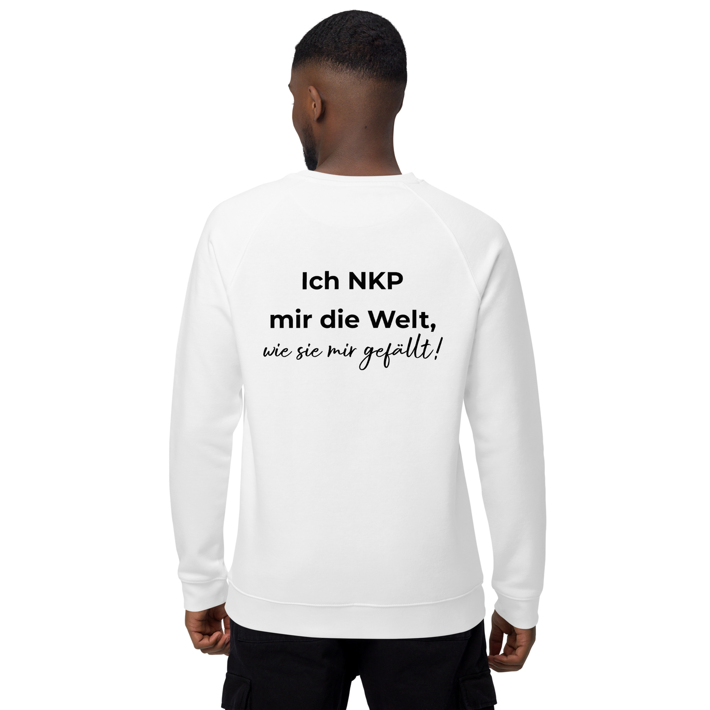 Unisex Bio-Raglan-Pullover - NKP Welt - mit Bestickung vorne