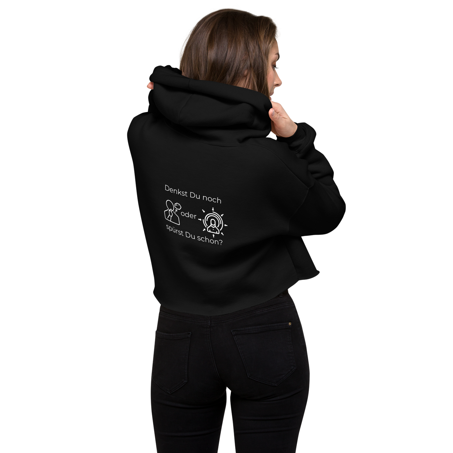 Crop-Hoodie - Denkst Du noch?