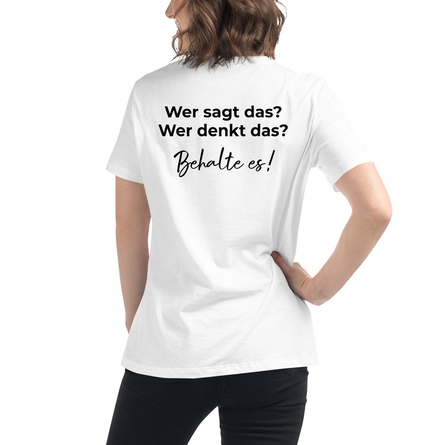 Wer sagt das? - mit Bestickung vorne